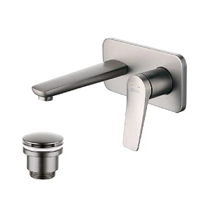 Смеситель Lemark Bronx LM3726GM скрытого монтажа, для раковины, графит