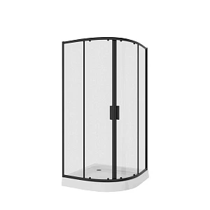 Душевой уголок Niagara Nova NG-6886-08 BLACK 80х80х195 стекло прозрачное, профиль черный