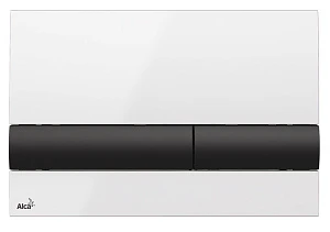 Кнопка смыва AlcaPlast M1710-8 белый/черный