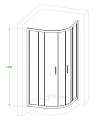Душевой уголок Royal Bath Practic RB 90HKD-T-BL стекло прозрачное, профиль черный - превью 2