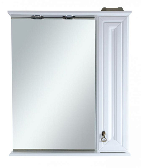 Зеркало-шкаф Misty Лувр 65 R с подсветкой, белый