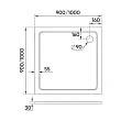 Душевой поддон Veconi Tezeo stone TZ-08 100x100 - превью 1