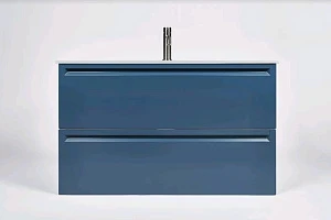 Тумба с раковиной Inda Piccadilly 100 подвесная, Blu Denim/Kona