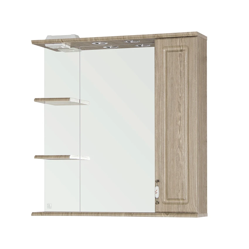 Зеркало-шкаф Style Line Олеандр-2 800/С Люкс, карпатская ель