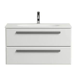 Тумба с раковиной Cezares Eco 75 подвесная, 2 ящика, Bianco Opaco