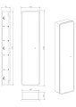 Зеркало-шкаф Art&Max Platino AM-Pla-400-1600-1D-R-L-DS-F - превью 2