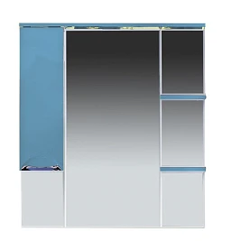 Зеркало-шкаф Misty Кристи 90 L с подсветкой, голубой