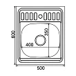 Мойка кухонная Mixline 60x50/0.6 - превью 1