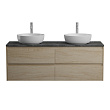 Тумба со столешницей Belbagno Kraft 140 подвесная, с 4-мя ящиками, Rovere Nebrasca Nature
