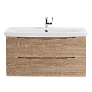 Тумба с раковиной BelBagno Marino-Cer 100 подвесная, 2 ящика, Rovere Bianco