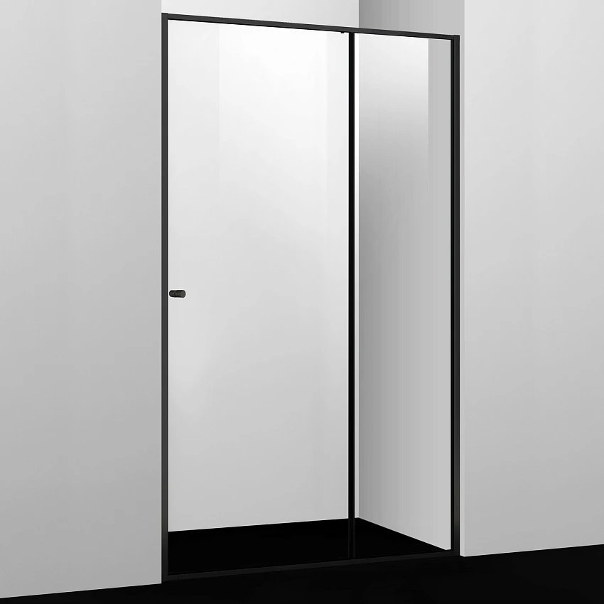 Душевая дверь в нишу WasserKRAFT Dill 61S31 140x200 профиль черный, стекло прозрачное
