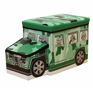 Коробка для игрушек Blonder Home Jeep Green BJP/90, зеленая