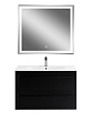Мебель для ванной Art&Max Platino 90 подвесная, 2 ящика, черный матовый (AM-Platino-900-2C-SO-NM-Cer)