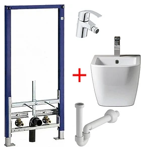 Комплект  Биде подвесное BelBagno Alpina + Система инсталляции для биде Geberit Duofix 111.520.00.1