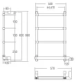 Электрический полотенцесушитель Margaroli Sole 542-4 шлифованный хром - превью 2