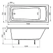 Акриловая ванна Ravak Domino Plus 150x70 - превью 1