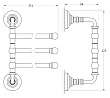 Полотенцедержатель 3SC Stilmar STI 211 золото - превью 2
