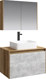 Мебель для ванной Aqwella 5 stars Mobi 80 дуб балтийский, бетон светлый