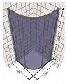 Душевой уголок Alpen Alpina Quadrant A370-100-MG 100 см, без покрытия - превью 2
