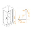 Душевой уголок RGW Passage PA-146 70x90x185 профиль хром, стекло прозрачное - превью 2