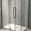 Душевой уголок Veconi Rovigo RV-034B 100x80x195 см, профиль черный, стекло прозрачное - превью 1