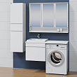 Мебель для ванной СанТа Марс 59 L подвесная с ящиками белая над стиральной машиной