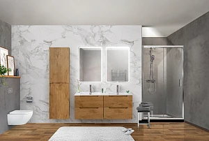 Мебель для ванной BelBagno Etna 120 подвесная, 4 ящика, Rovere Nature