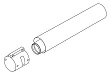 Дымоход Protherm  удлинение 80/125 мм (высота: 1 м) с хомутом - превью 1