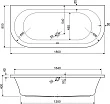 Акриловая ванна Cezares Metauro Wall 180x80 см - превью 2