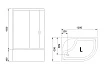 Душевой угол Royal Bath Practic RB 8120BK-C-BL L стекло рифленое, профиль черный - превью 1
