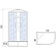 Душевая кабина River Dunay XL 120/80/44 TH L с поддоном - превью 1