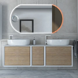 Мебель для ванной Cezares Bellagio 176 со столешницей rovere tabacco