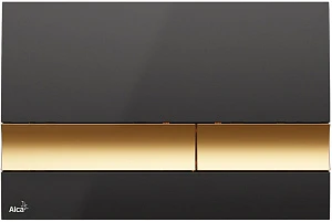 Кнопка смыва AlcaPlast M1728-5 черная/золото