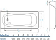 Стальная ванна Koller Pool 120x70 - превью 2