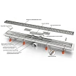 Душевой лоток Veconi Klasik Graphite 850 - превью 1