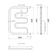 Водяной полотенцесушитель Indigo Standart 60х50 см, черный муар FSW60-50BR - превью 2
