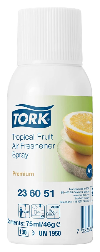 Освежитель воздуха Tork Premium 236051 A1 тропический (Блок: 12 баллонов)