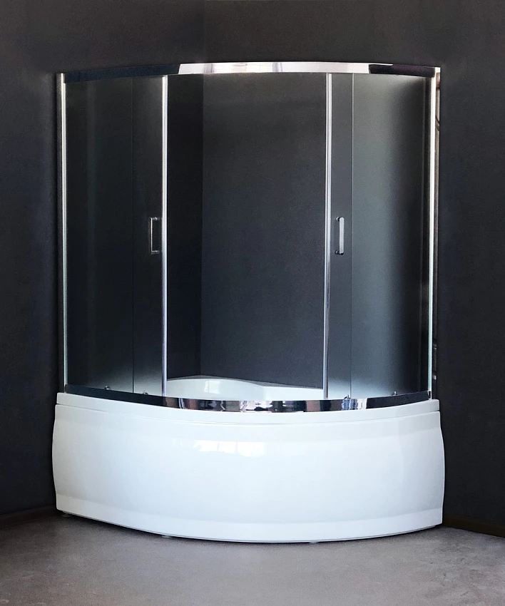 Шторка на ванну Royal Bath Alpine RB170ALP-C-CH 170 см, матовое стекло