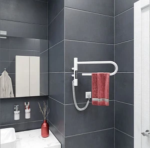 Электрический полотенцесушитель Vincea VTD-1P1WE 39х25 см, белый, с таймером