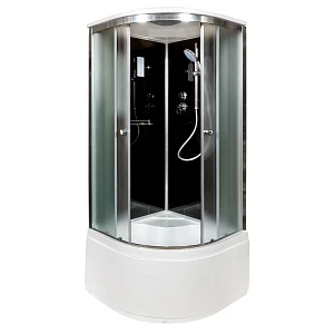 Душевая кабина AvaCan B10SELBLACK, 100х100х220 см, стекло матовое, профиль хром