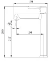 Смеситель для раковины Voda Column Black CLM25B черный - превью 1