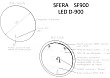 Зеркало Sancos Sfera D90 с подсветкой, с сенсорным выключателем - превью 1