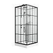 Душевая кабина Niagara Standart 100х100х225 L ST100/15QL/KL/BKT стекло с узором, профиль черный - превью 2