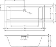 Акриловая ванна Riho Rething Cubic B104001005 160x70 - превью 1