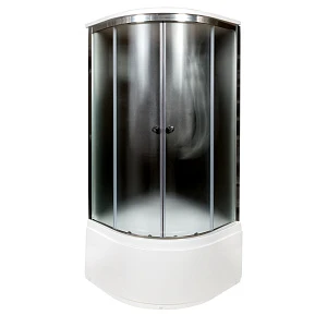 Душевая кабина AvaCan B10SBLACK, 100х100х220 см, стекло матовое, профиль хром