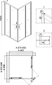 Душевой уголок Niagara Nova NG-6808-08 BLACK 90x90x190 квадратный, черный - превью 2