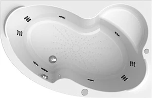 Акриловая ванна Radomir Vannesa Massage Ирма 169х110, с каркасом и экраном, актив, R
