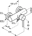 Смеситель Kludi Bozz 388313976 для душа, черный матовый - превью 2