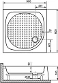 Поддон для душа RGW Lux TN-Z 90x90x16 - превью 2