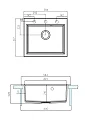 Мойка кухонная Aquaton Линеа 1A733032LW270 58х52 терракот - превью 2
